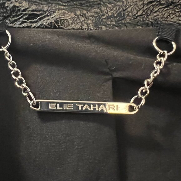 ELIE TAHARI Jacalyn Patent Leather Moto Jacket In Black - Picture 2 of 6